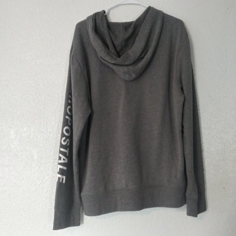 Aeropostale  Men's size L gray and white hoodie sweatshirt - Picture 4 of 14